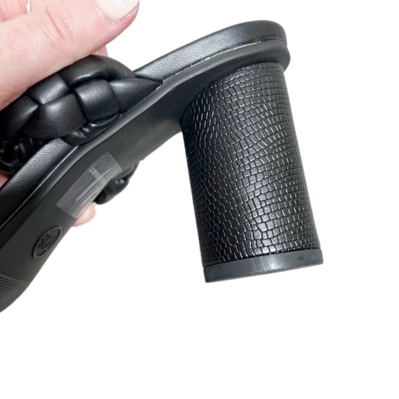 New in Box A New Day Women’s Black Basil Braided Square Toe Circle Textured Heel - Picture 13 of 16